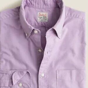 J. Crew Broken-in garment-dyed organic cotton oxford shirt